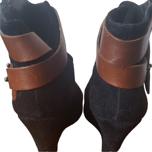 MIA Limited Edition Womens Ankle Wedge Booties Boots Black Size 8 Shoe Short MLE - Picture 6 of 7